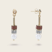 Aretes para dama en piel genuina de lizard Joyería 