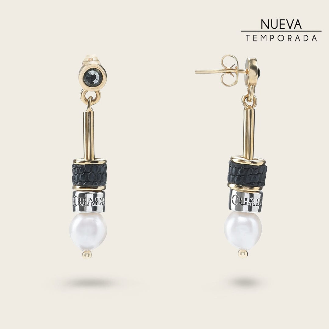 Aretes para dama en piel genuina de lizard Joyería 