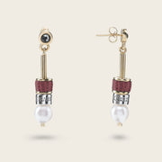 Aretes para dama en piel genuina de lizard Joyería 