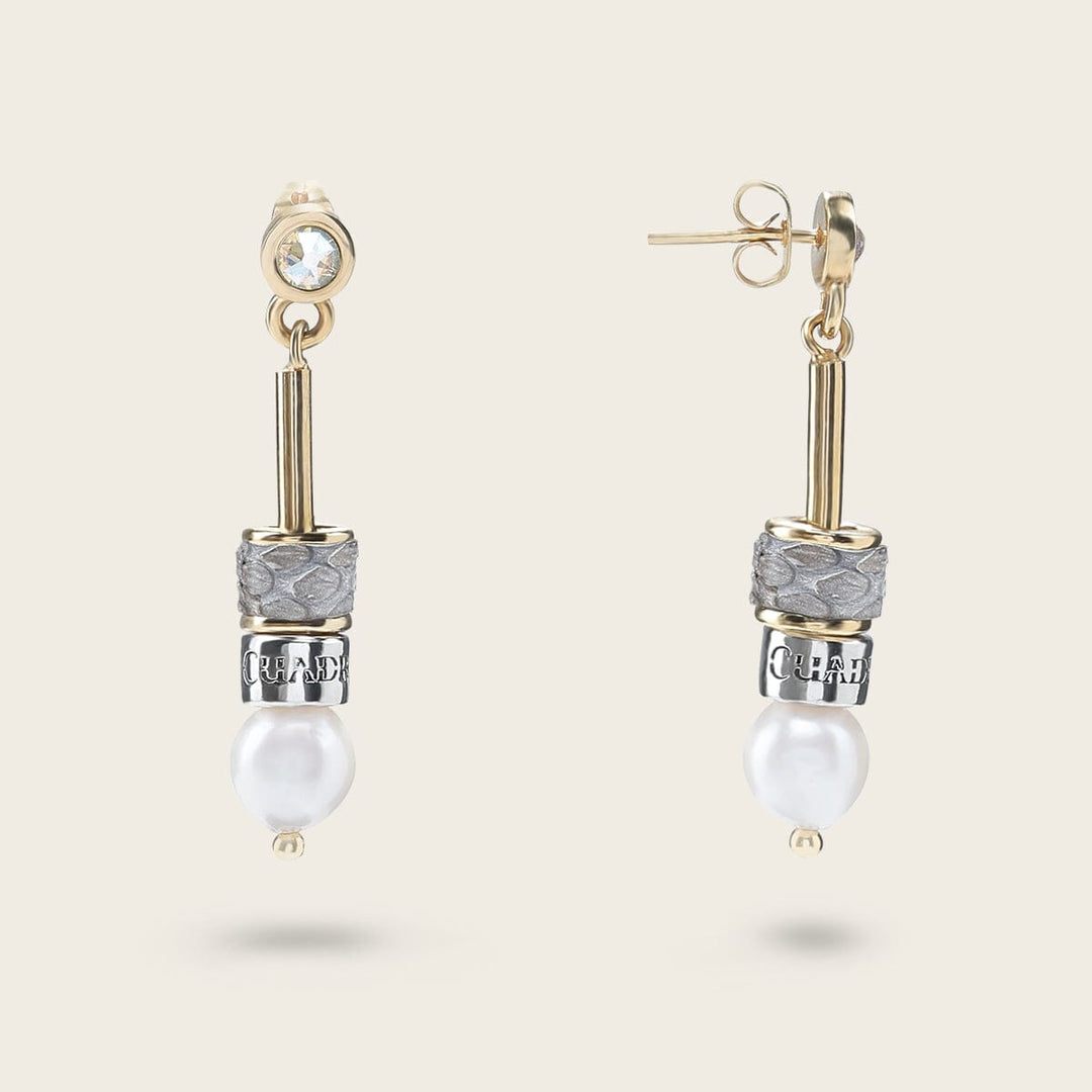 Aretes para dama en piel genuina de lizard Joyería 