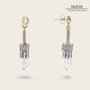 Aretes para dama en piel genuina de lizard Joyería 