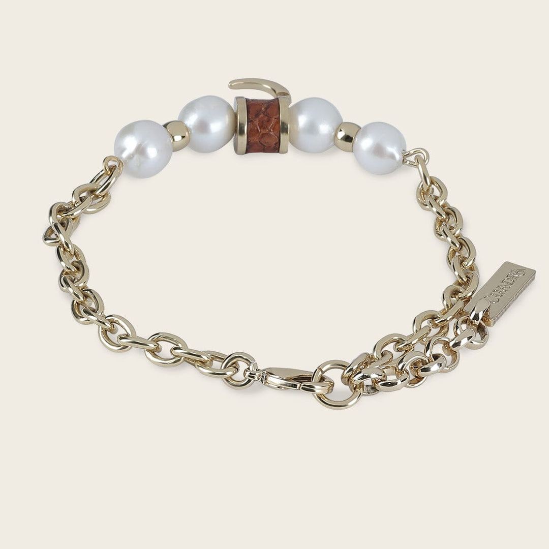 Pulsera en piel genuina de lizard para dama Joyería 