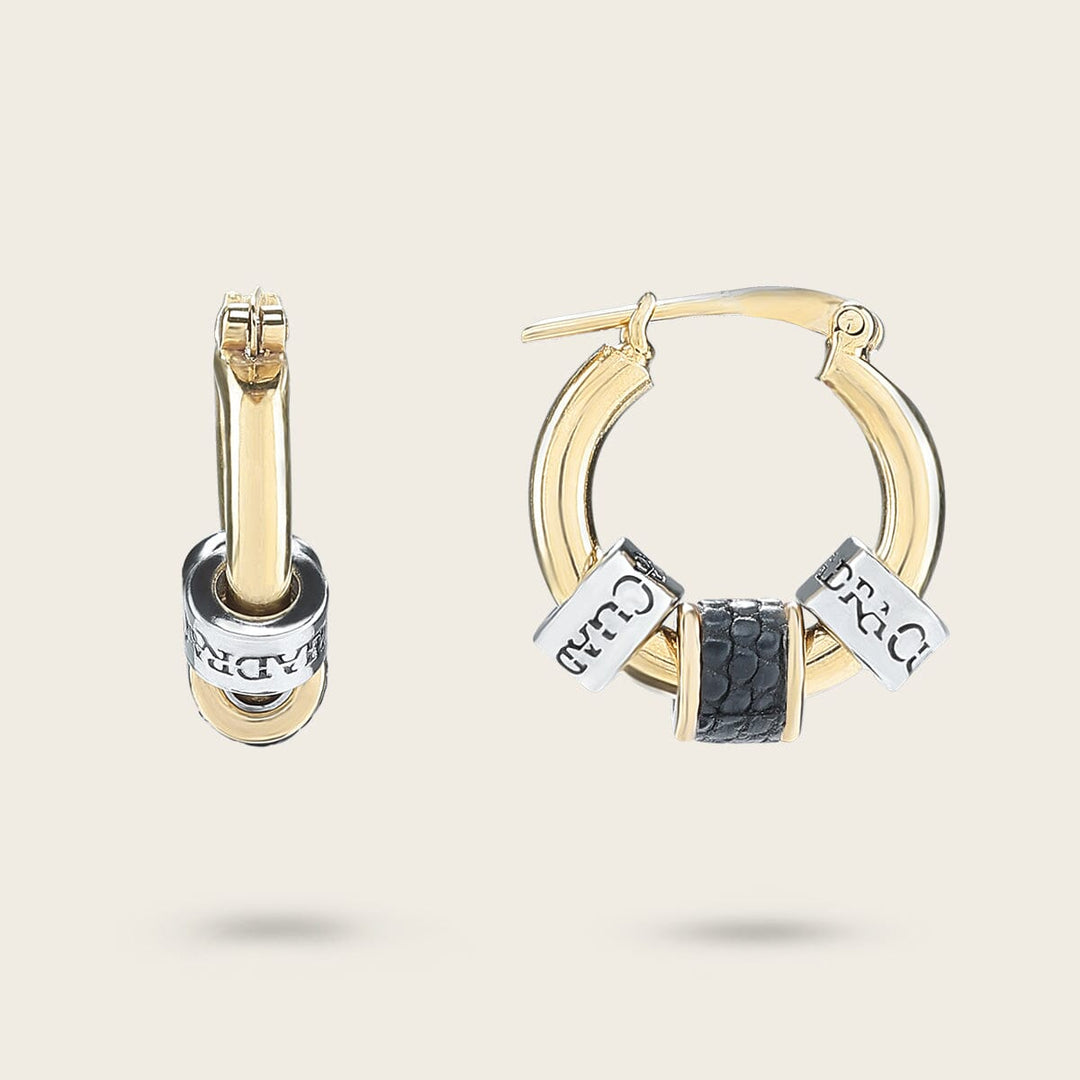 Aretes para dama en piel genuina de lizard Joyería 