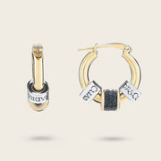 Aretes para dama en piel genuina de lizard Joyería 