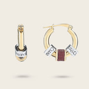 Aretes para dama en piel genuina de lizard Joyería 