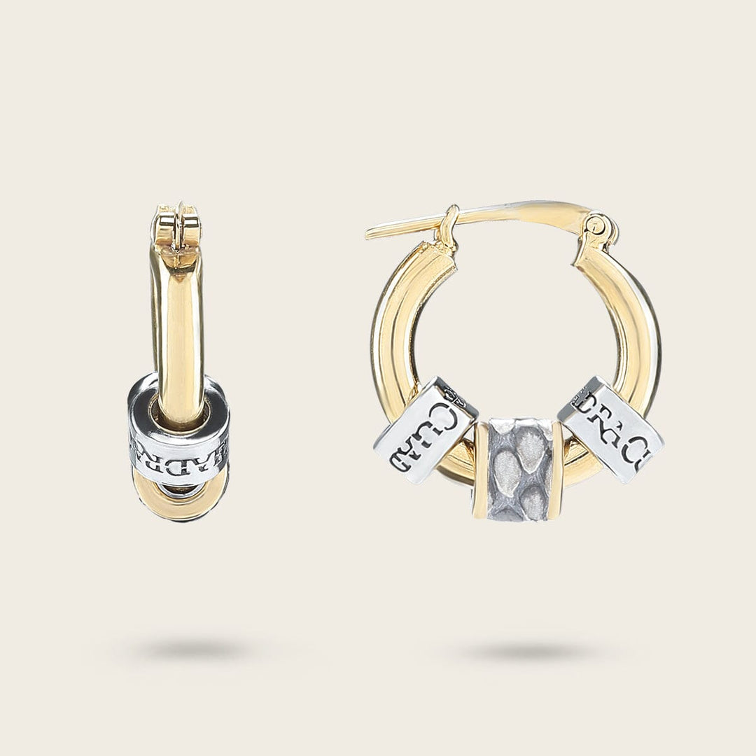 Aretes para dama en piel genuina de pitón Joyería 