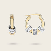 Aretes para dama en piel genuina de pitón Joyería 