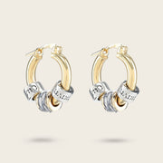 Aretes para dama en piel genuina de pitón Joyería 