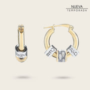 Aretes para dama en piel genuina de pitón Joyería 