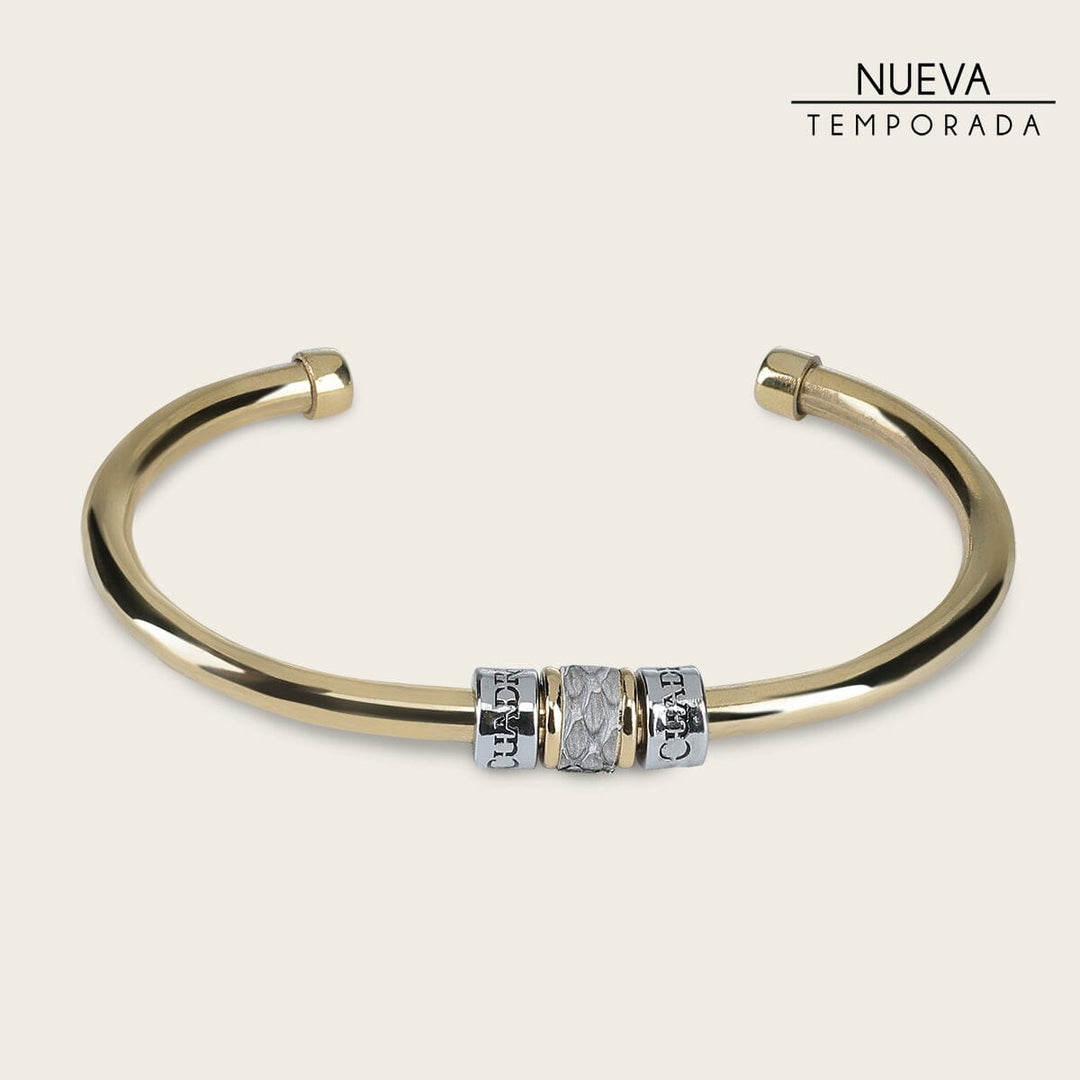 Pulsera ajustable en piel de pitón para dama Joyería 