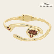 Brazalete en piel genuina de lizard para dama