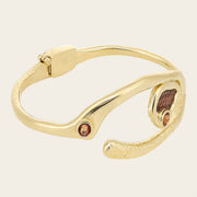 Brazalete en piel genuina de lizard para dama