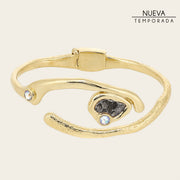 Brazalete en piel genuina de pitón para dama