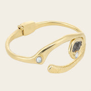 Brazalete en piel genuina de pitón para dama