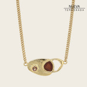 Collar en piel genuina de lizard para dama