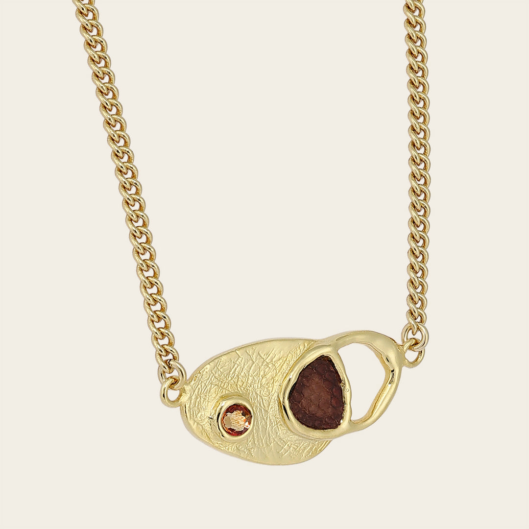 Collar en piel genuina de lizard para dama