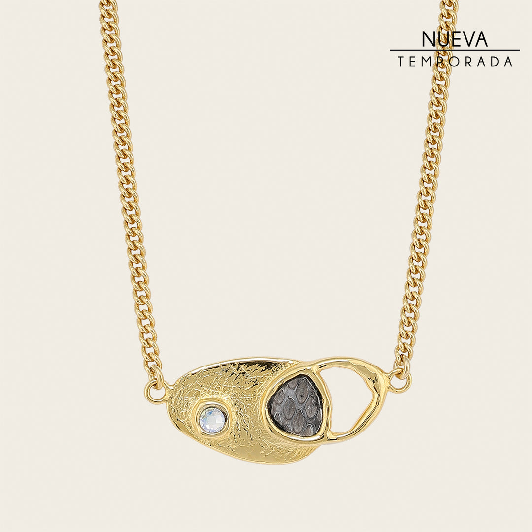 Collar en piel genuina de pitón para dama