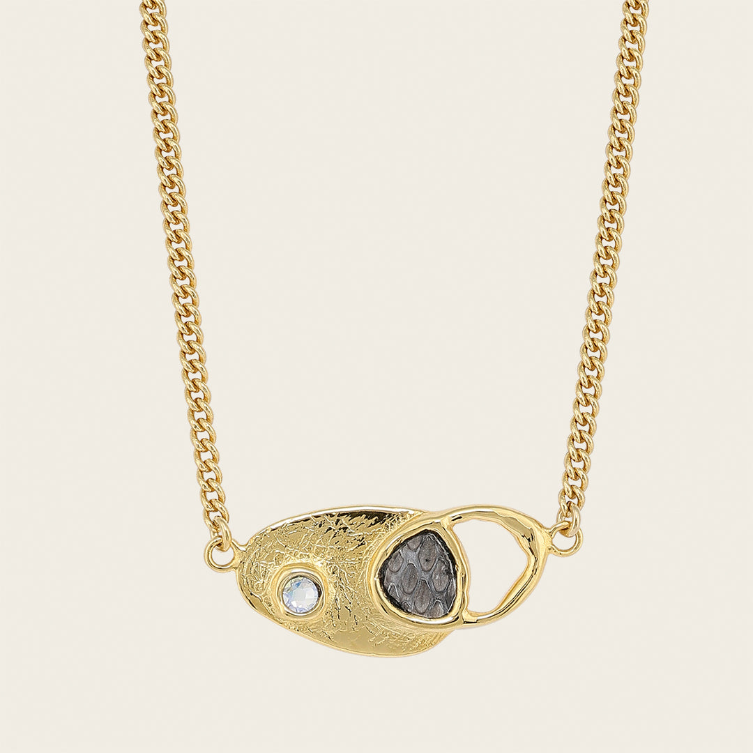 Collar en piel genuina de pitón para dama