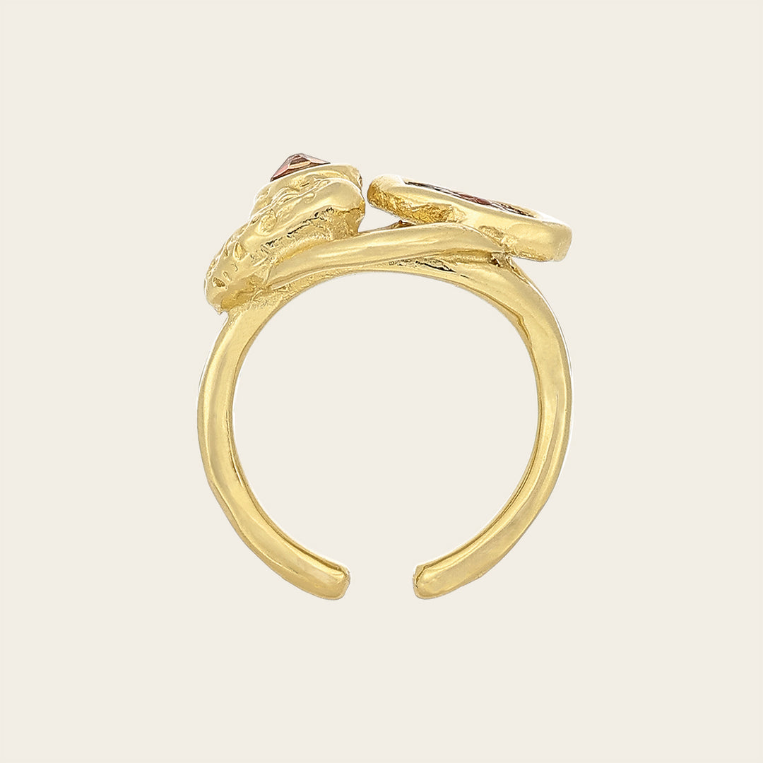 Anillo en piel genuina de lizard para dama