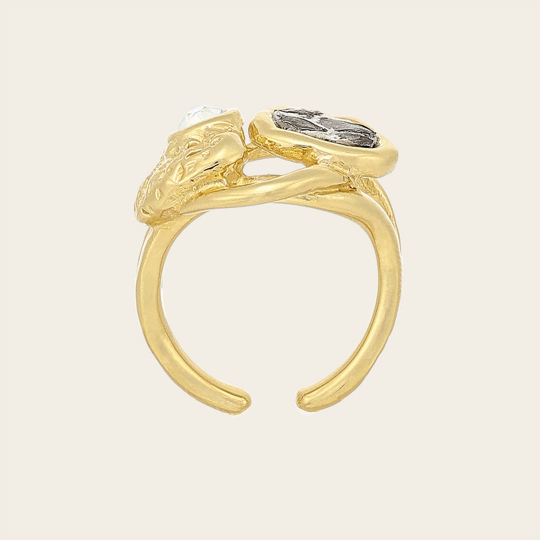 Anillo en piel genuina de pitón para dama