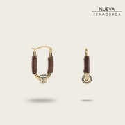 Aretes en piel genuina para dama Joyería 