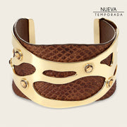 Brazalete en piel genuina de carunga para dama