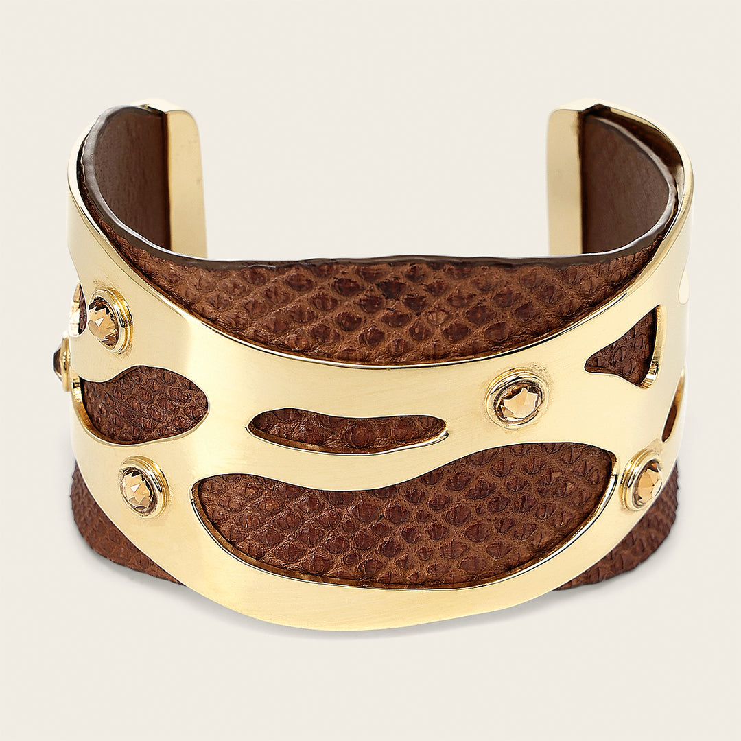 Brazalete en piel genuina de carunga para dama