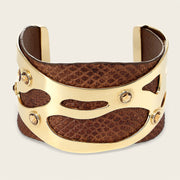 Brazalete en piel genuina de carunga para dama