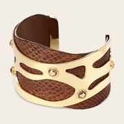 Brazalete en piel genuina de carunga para dama