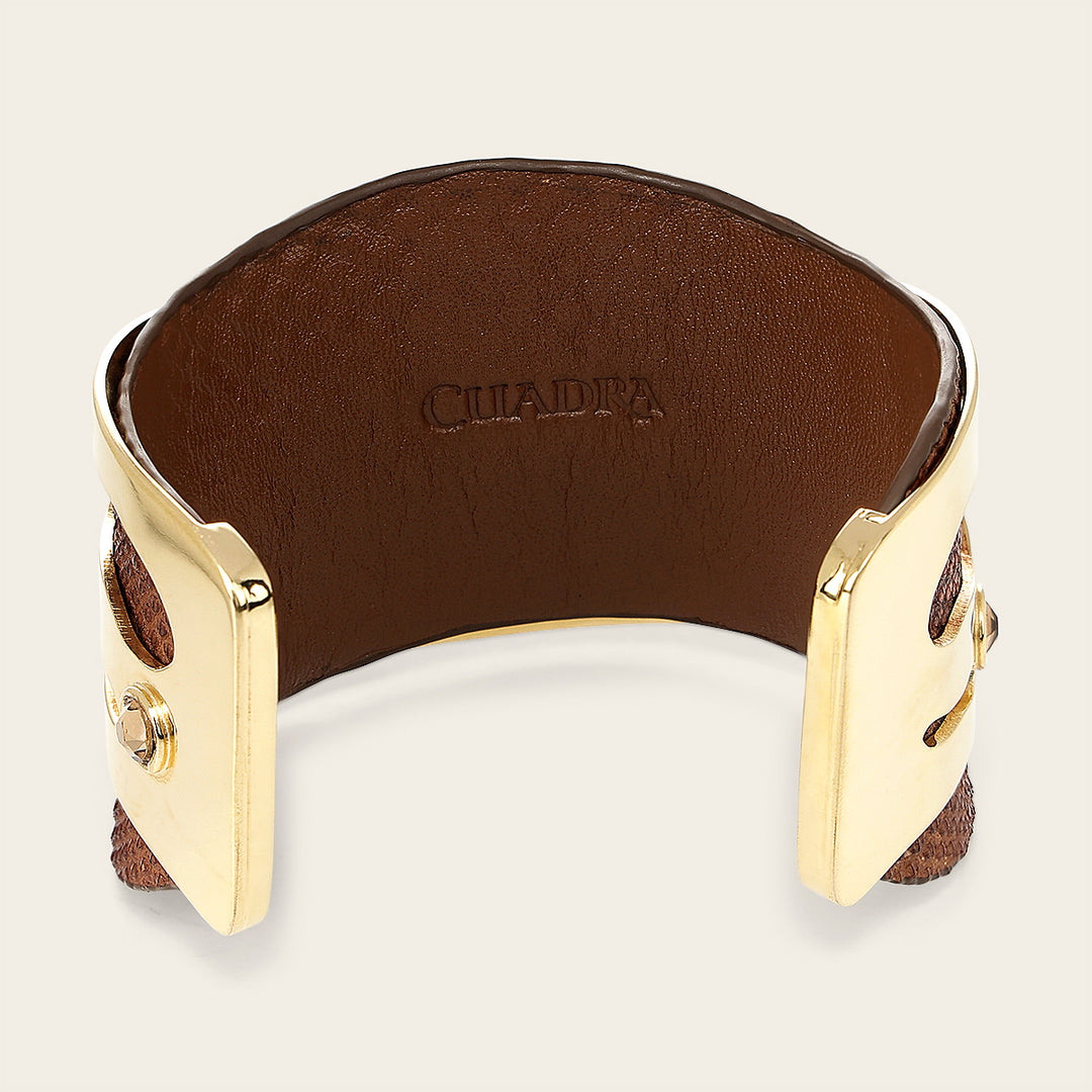 Brazalete en piel genuina de carunga para dama