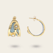 Arracadas en piel genuina de carunga para dama