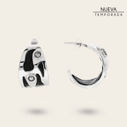 Arracadas en piel genuina de carunga para dama