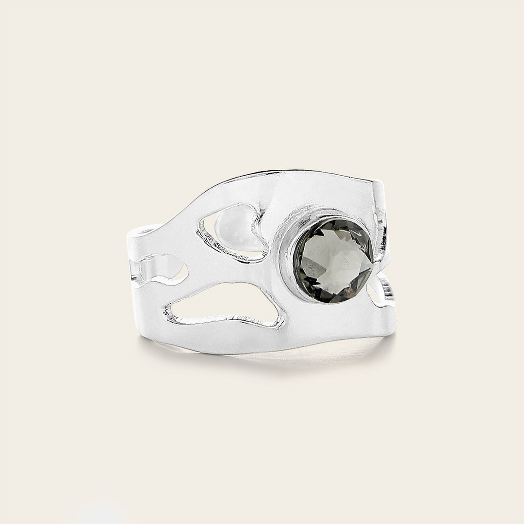 Anillo ajustable con cristal auténtico para dama