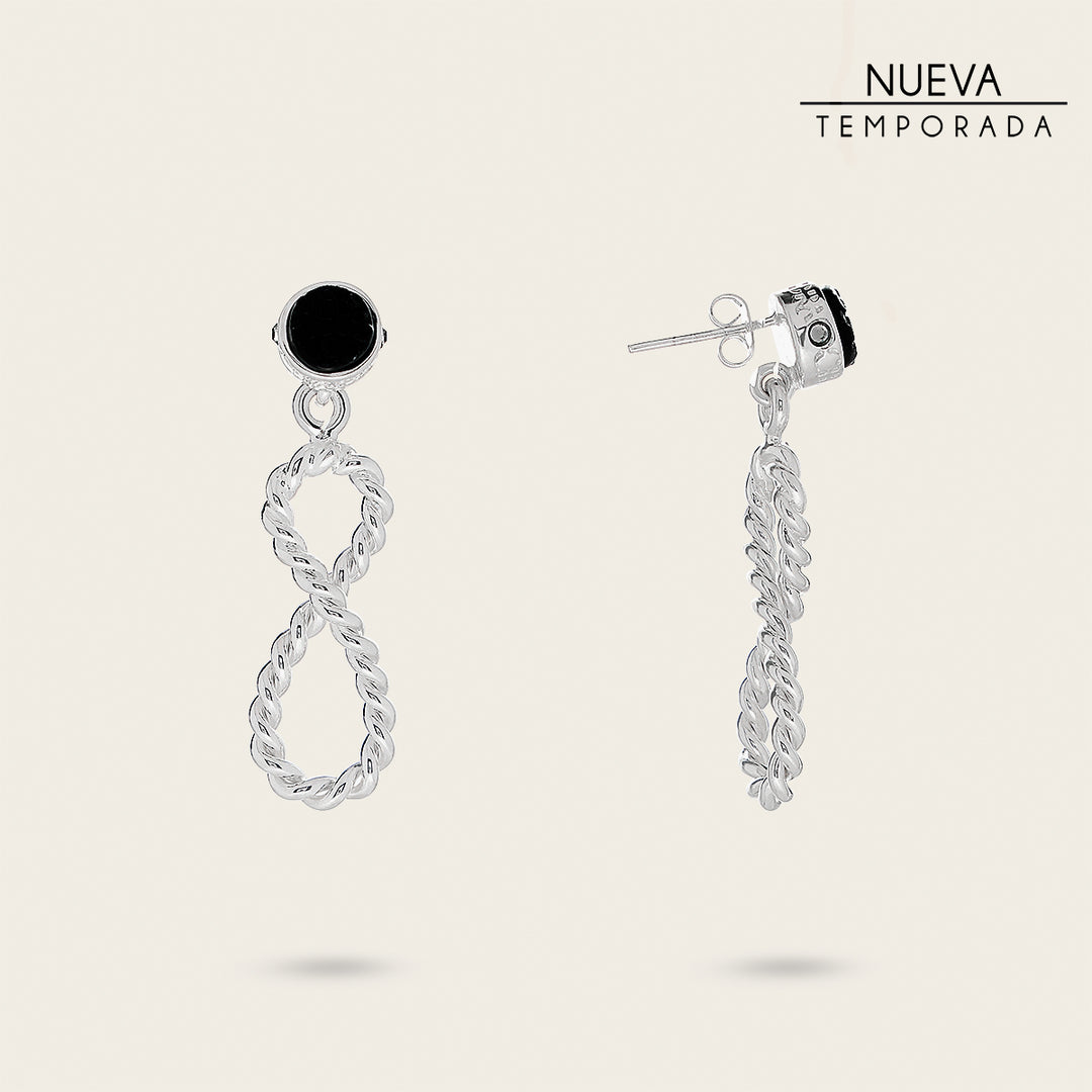 Aretes en piel genuina de mantarraya para dama