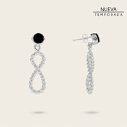 Aretes en piel genuina de mantarraya para dama