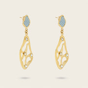 Aretes en piel genuina de carunga para dama