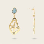 Aretes en piel genuina de carunga para dama