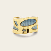 Anillo ajustable en piel genuina de carunga para dama