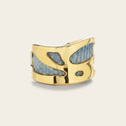 Anillo ajustable en piel genuina de carunga para dama