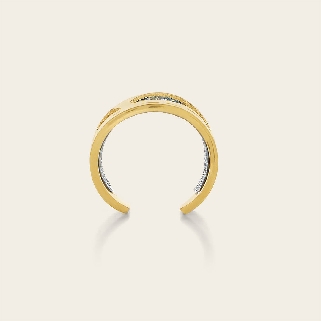 Anillo ajustable en piel genuina de carunga para dama