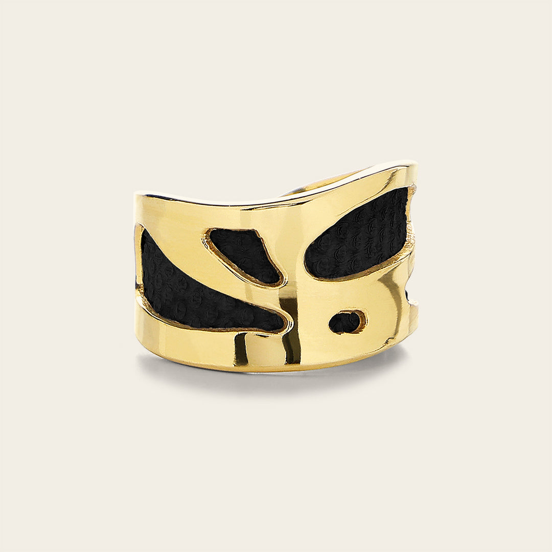 Anillo ajustable en piel genuina de carunga para dama