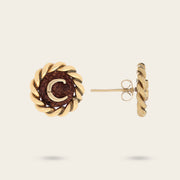 Aretes en piel genuina de lizard para dama