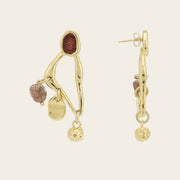 Aretes en piel genuina de lizard para dama