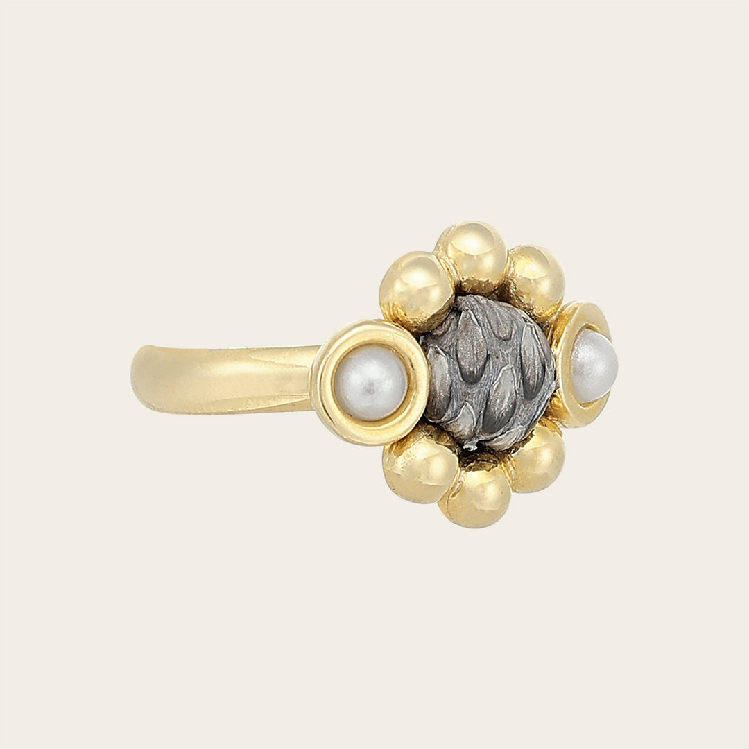 Anillo en piel genuina de pitón para dama