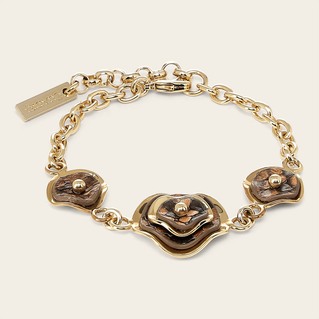 Pulsera en piel genuina de pitón para dama