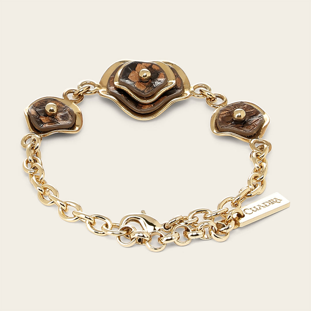 Pulsera en piel genuina de pitón para dama