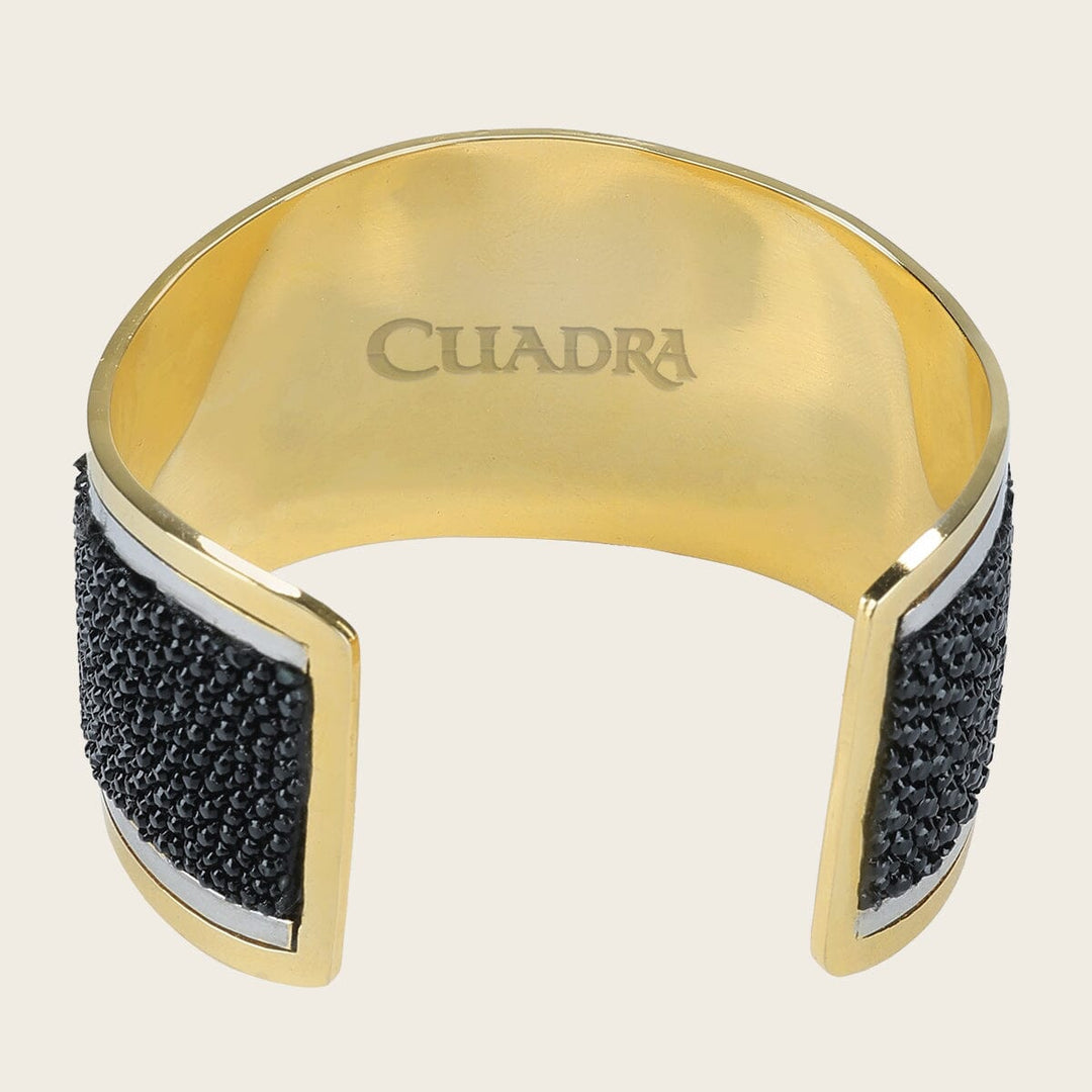 Brazalete ajustable en piel genuina de mantarraya para dama Joyería 