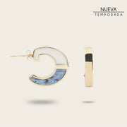 Arracadas en piel genuina de pitón para dama Joyería 