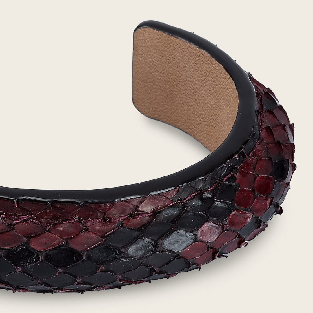 Pulsera en piel genuina de pitón para dama Joyería 