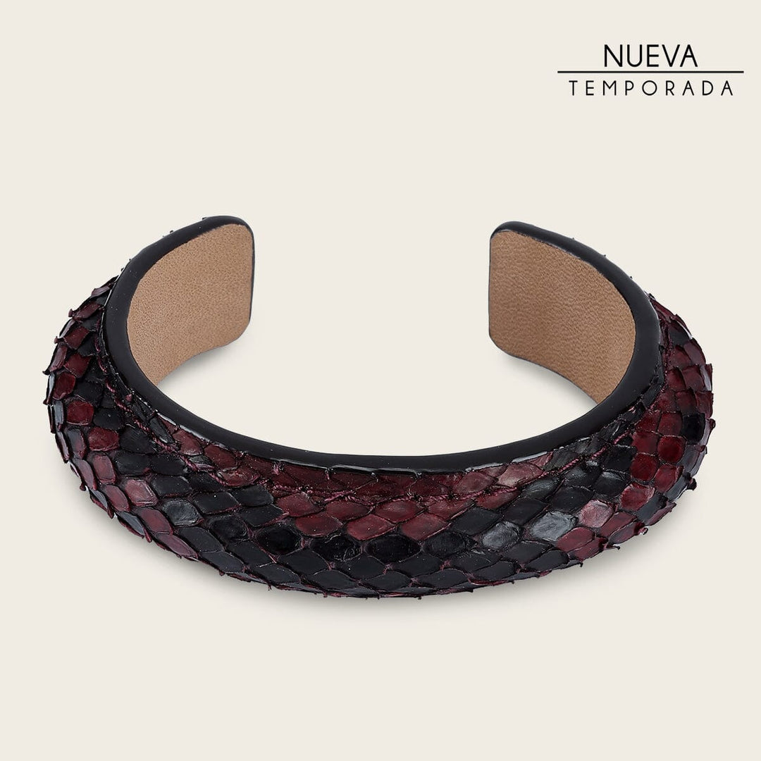 Pulsera en piel genuina de pitón para dama Joyería 